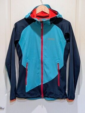 GUC Simond by Decathlon XS Alpinism Light Lady Turquoise Blue and Coral Jacket